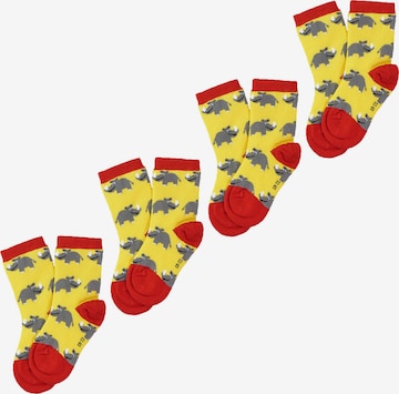 UNABUX Socks in Yellow: front