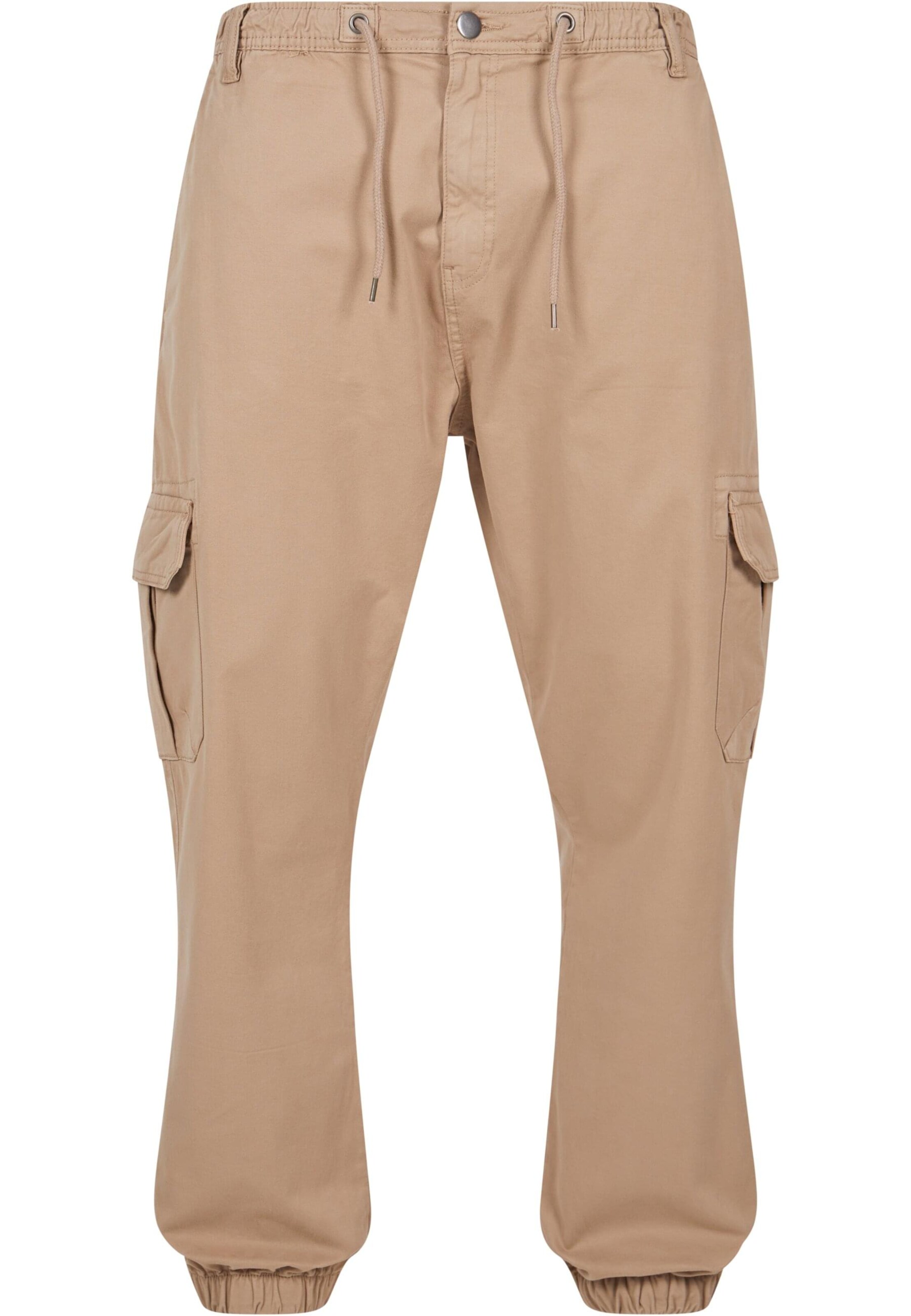 DEF Tapered Cargobukser 'Kindou' i beige: forside