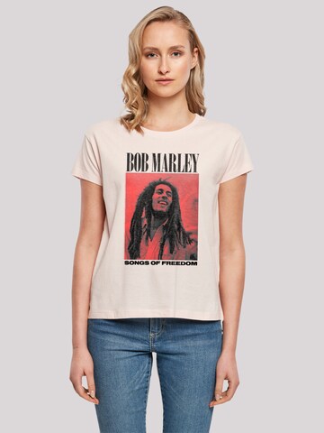 F4NT4STIC Shirt 'Bob Marley ' in Roze: voorkant
