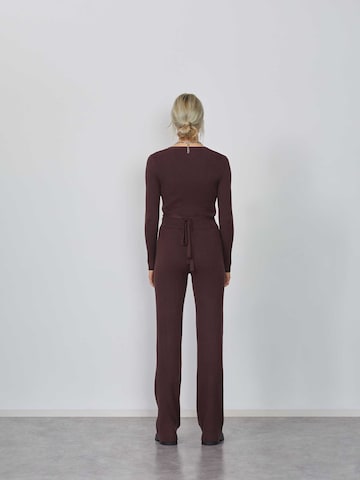 LeGer by Lena Gercke Flared Pants 'Fray' in Brown