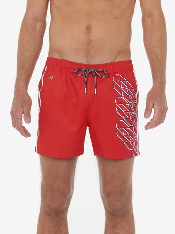 HOM Board Shorts ' Winner ' in Red: front