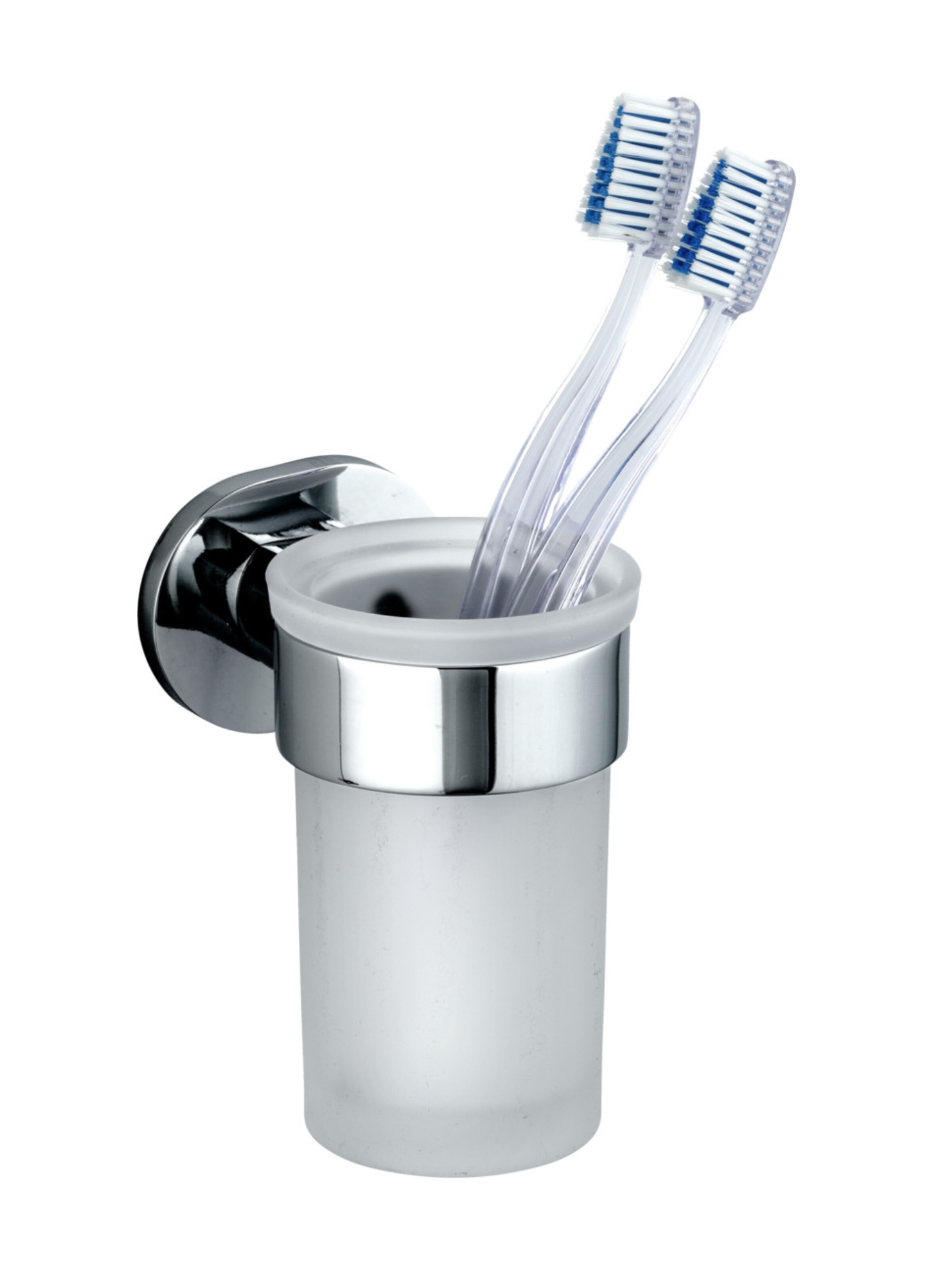 Wenko Zahnputzbecherhalter in Silber: Vorderseite