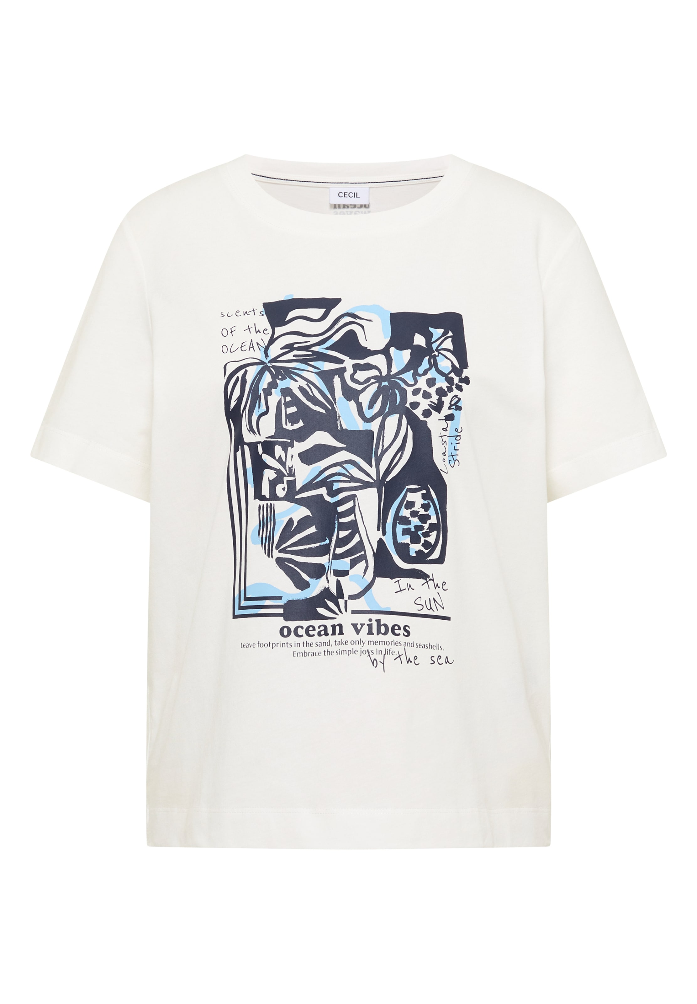 CECIL T-Shirt in Weiß: Vorderseite
