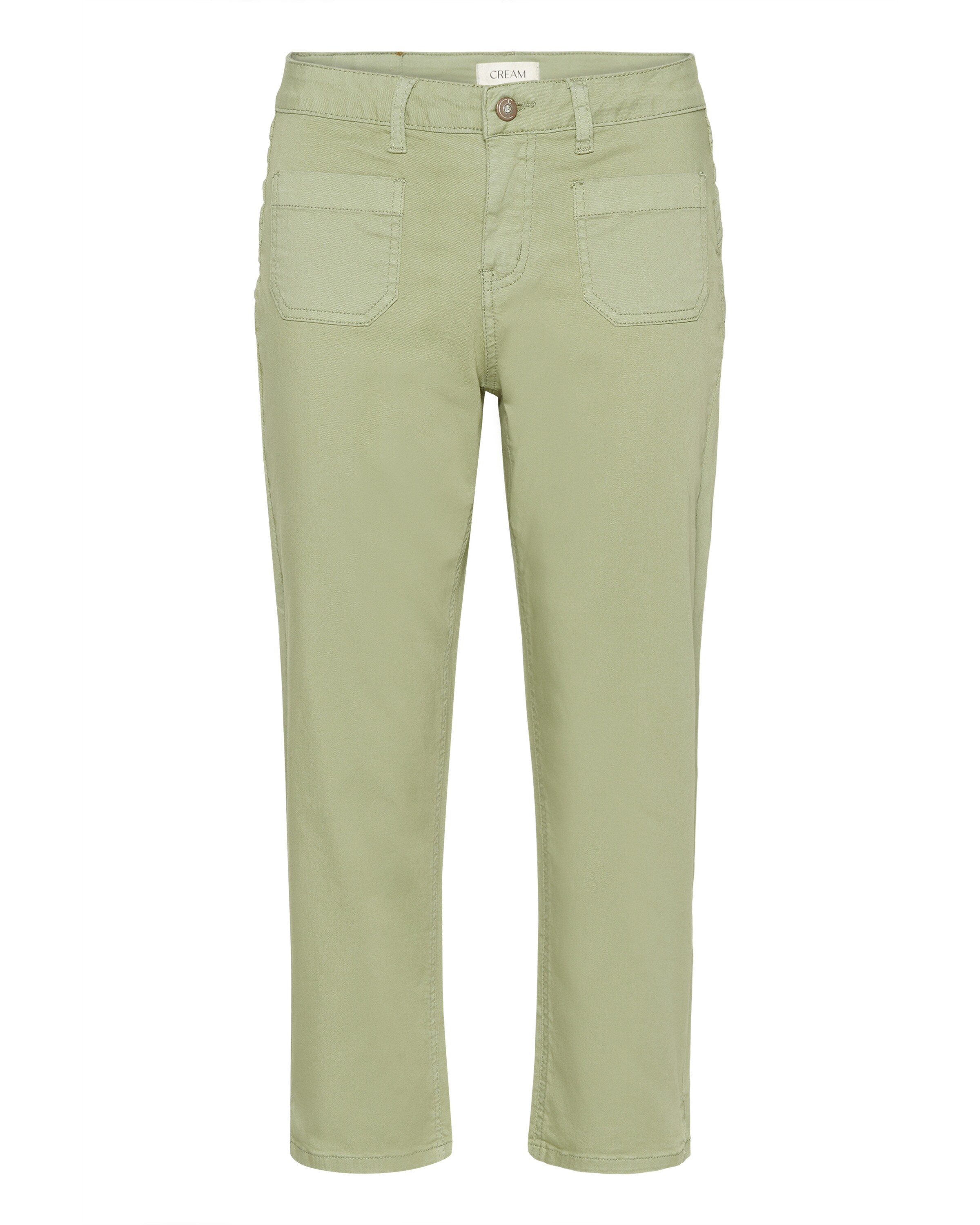 Cream regular Jeans 'Ann' i grøn: forside