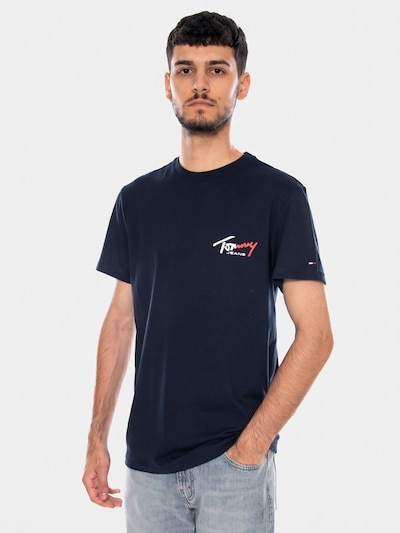 Maglietta 'TJM SLIM SIGN CHEST SS TEE EXT DARK NIGHT NAVY' in XL TOMMY HILFIGER di colore blu, Visualizzazione prodotti
