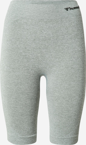 Hummel Skinny Sportbroek 'CI' in Groen: voorkant