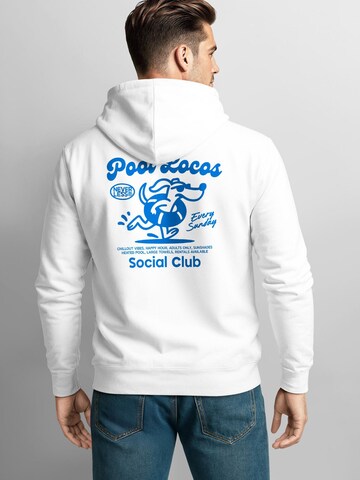 Neverless Sweatjacke 'Pool Locos'‌‌ in Weiß