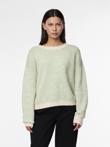 PIECES Sweater 'Karmen' in Green: front