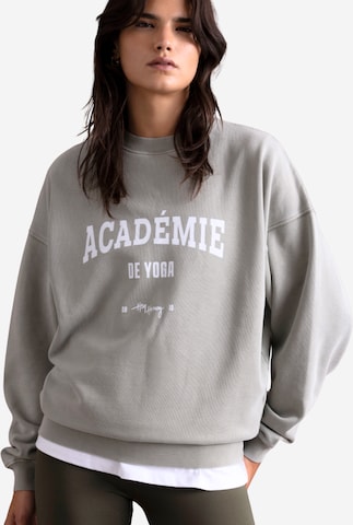 Sweat-shirt 'Academie' Hey Honey en gris : devant
