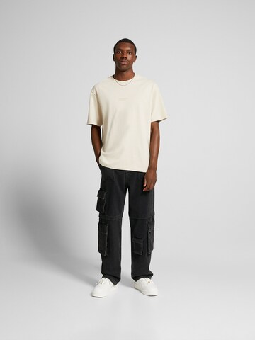 Bershka Loosefit Cargo farmer - fekete