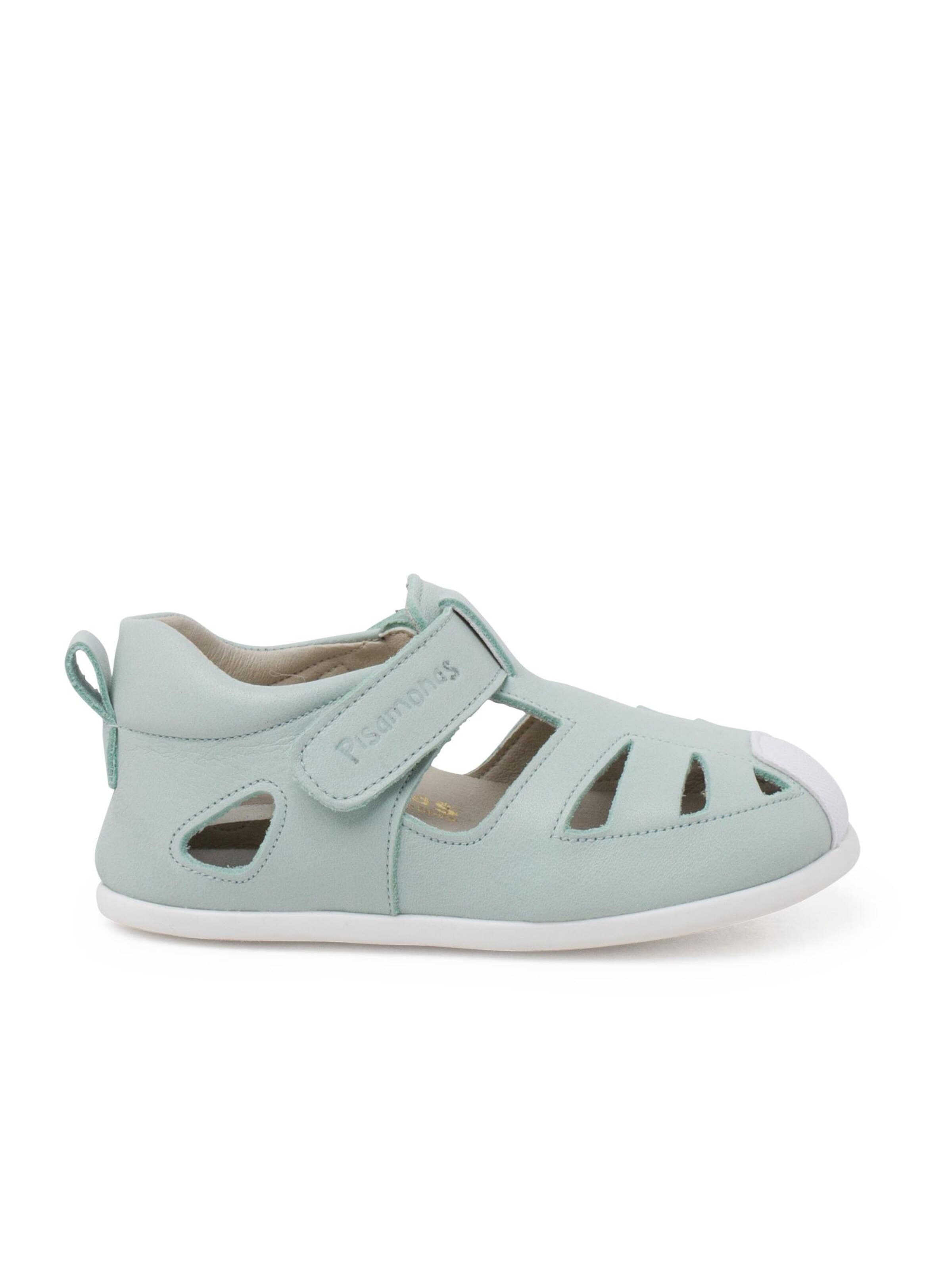 Pisamonas - Zapatos primeros pasos en verde: frente