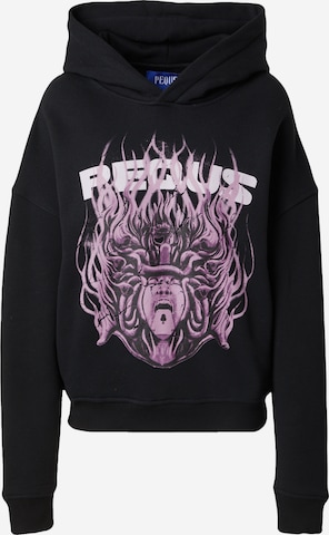 Sweat-shirt Pequs en noir : devant