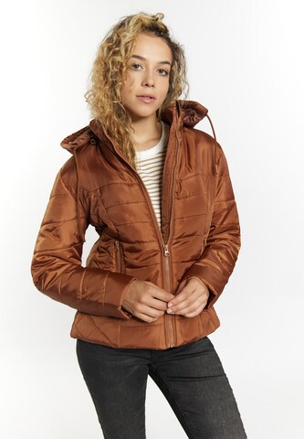 MYMO Between-Season Jacket 'Blonda' in Brown: front