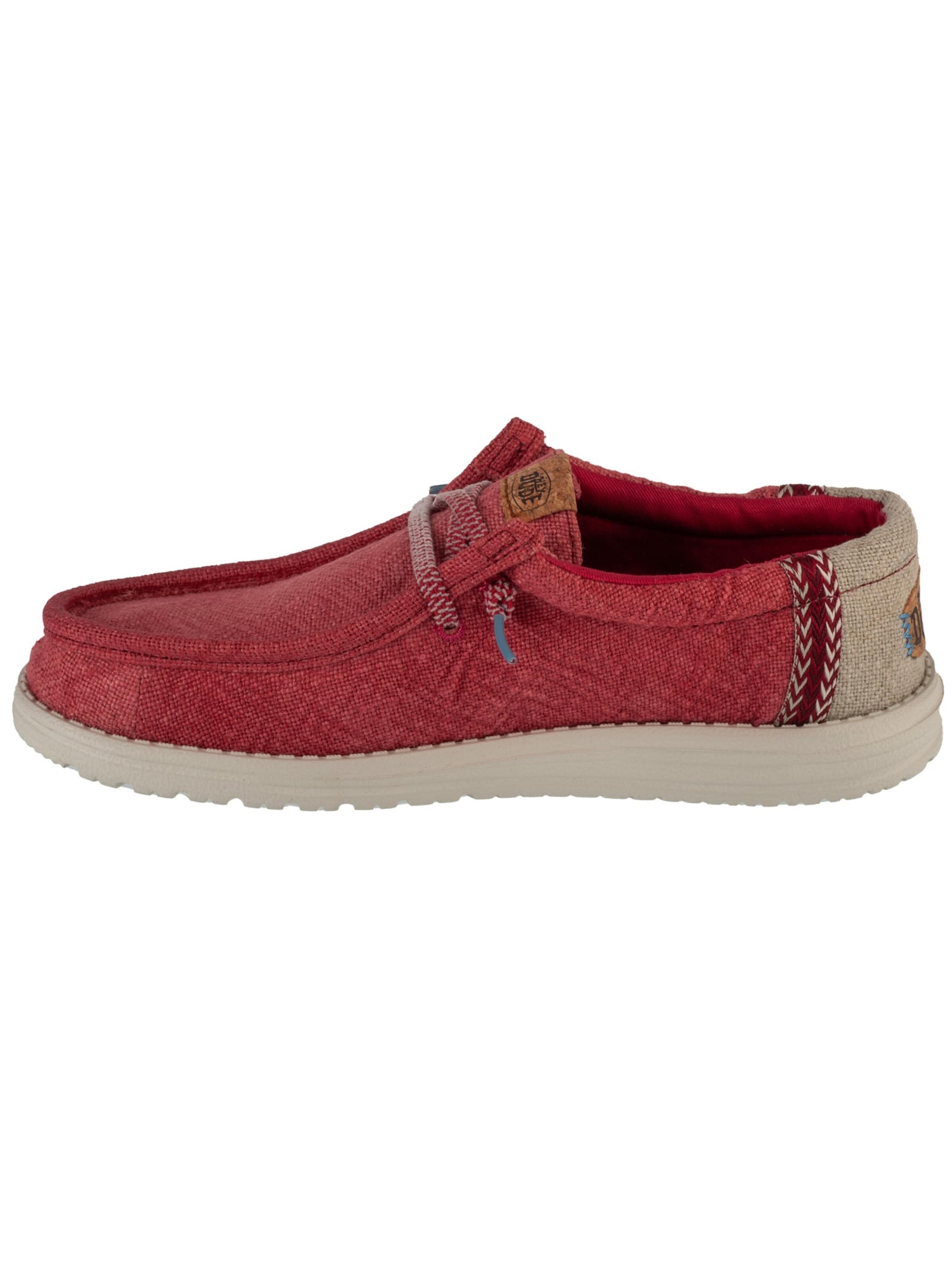 HEY DUDE Moccasin 'Hey Dude Wally Jute' in Red: front