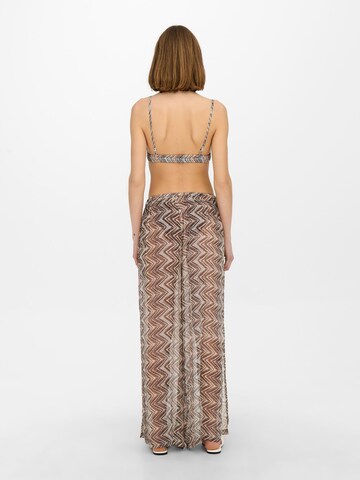 ONLY Wide leg Trousers 'Anna' in Brown