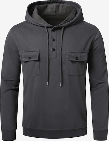 YOUTHUP Athletic Sweatshirt in Grey: front