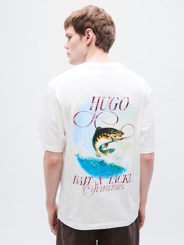 HUGO Shirt 'Nofishix' in Wit