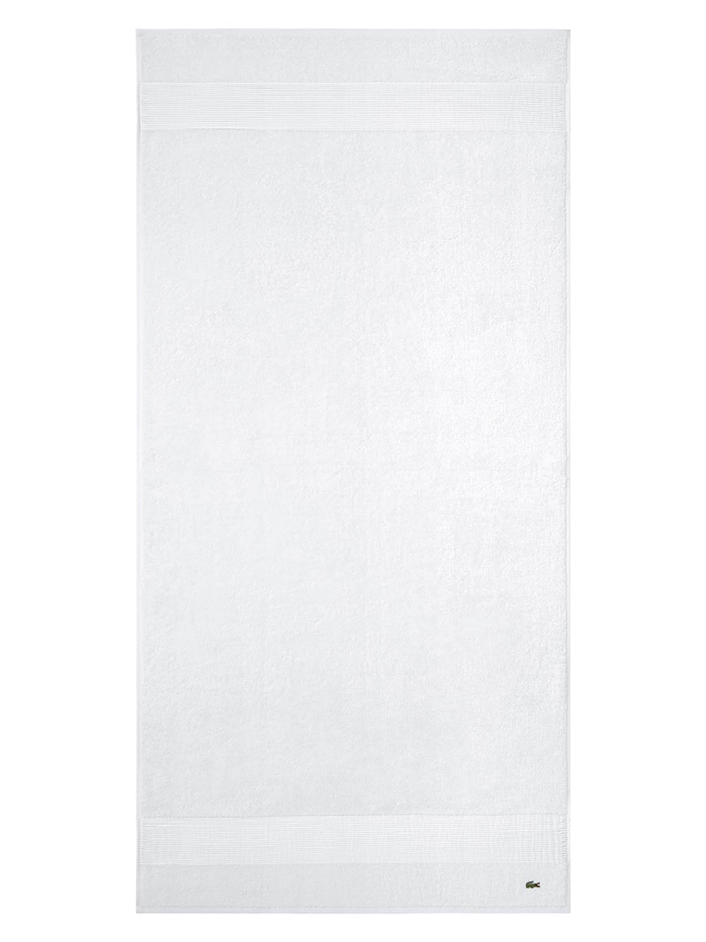 LACOSTE Handtuch 'LLECROCO'‌‌‌‌‌ in Weiß: Vorderseite