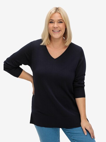 Pullover di SHEEGO in blu: frontale