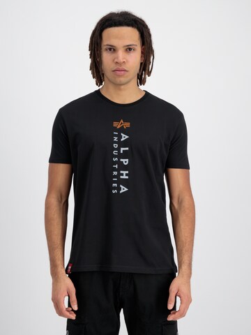 T-Shirt ALPHA INDUSTRIES en noir : devant