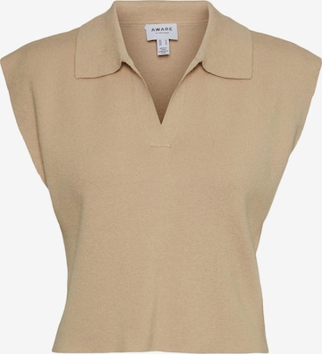 Tops en tricot 'Taffy' Aware en beige : devant