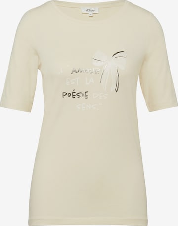 Tricou de la s.Oliver pe bej: față