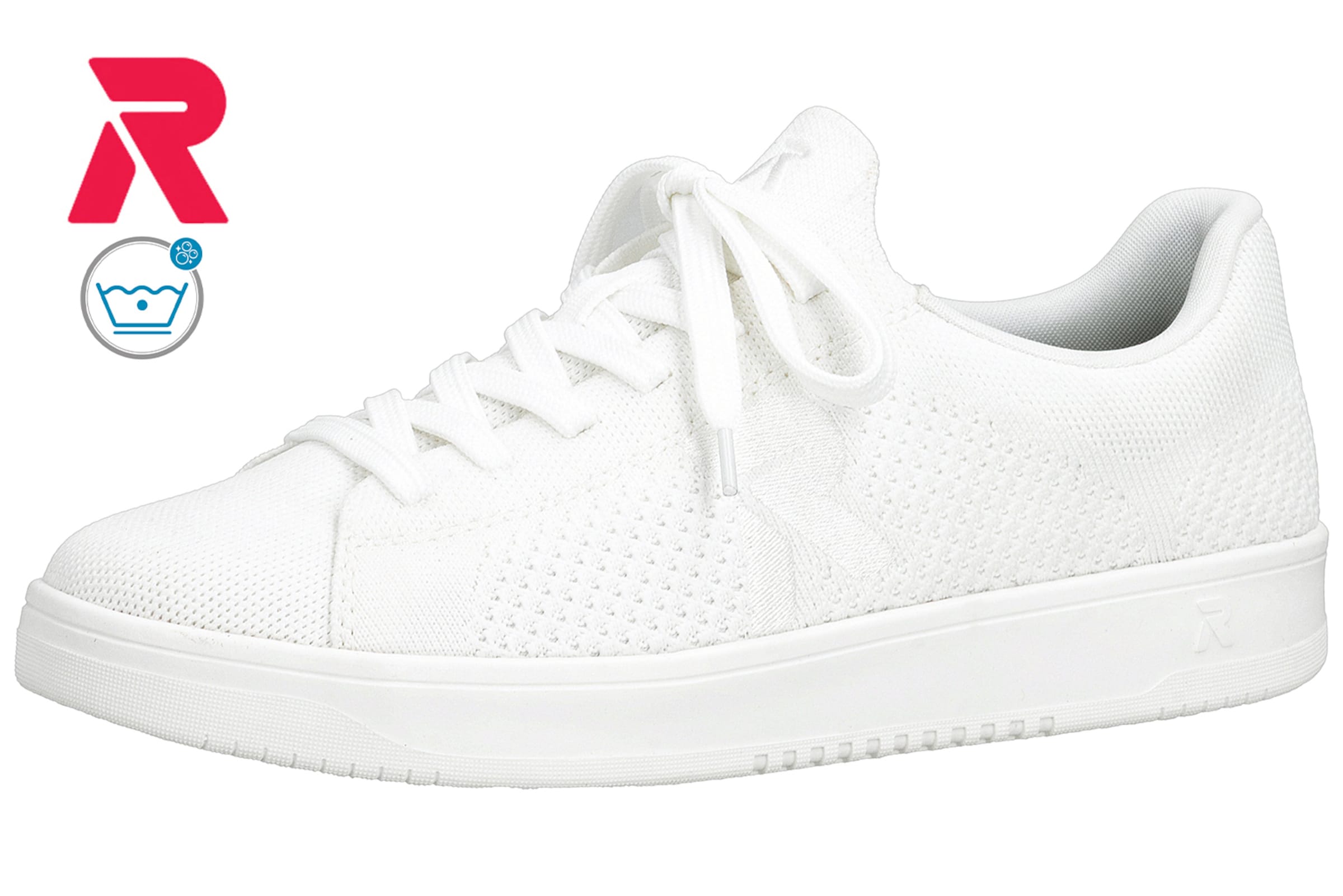 Baskets basses 'W1904' Rieker Sport en blanc : devant