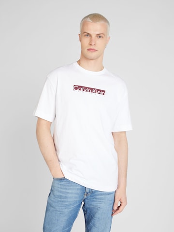 T-Shirt 'NEW YORK' Calvin Klein en blanc : devant