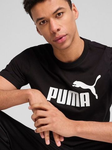 PUMA Shirt 'Puma Ess No. 1 Logo Tee' in Zwart