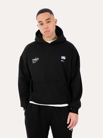 Veste de survêtement Smilodox en noir : devant