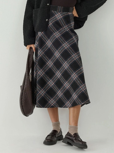 Hiccup Rok in de kleur Smoky blue / Bruin / Zwart / Wit, Productweergave