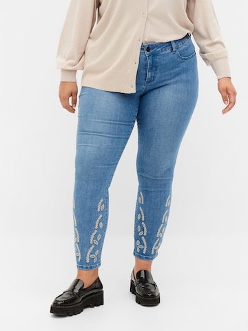 Zizzi Skinny Jeans in Blauw