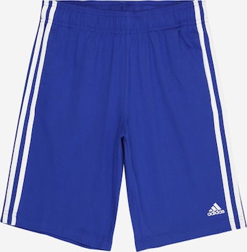ADIDAS SPORTSWEAR Workout Pants 'Essentials 3-Stripes ' in Blue: front