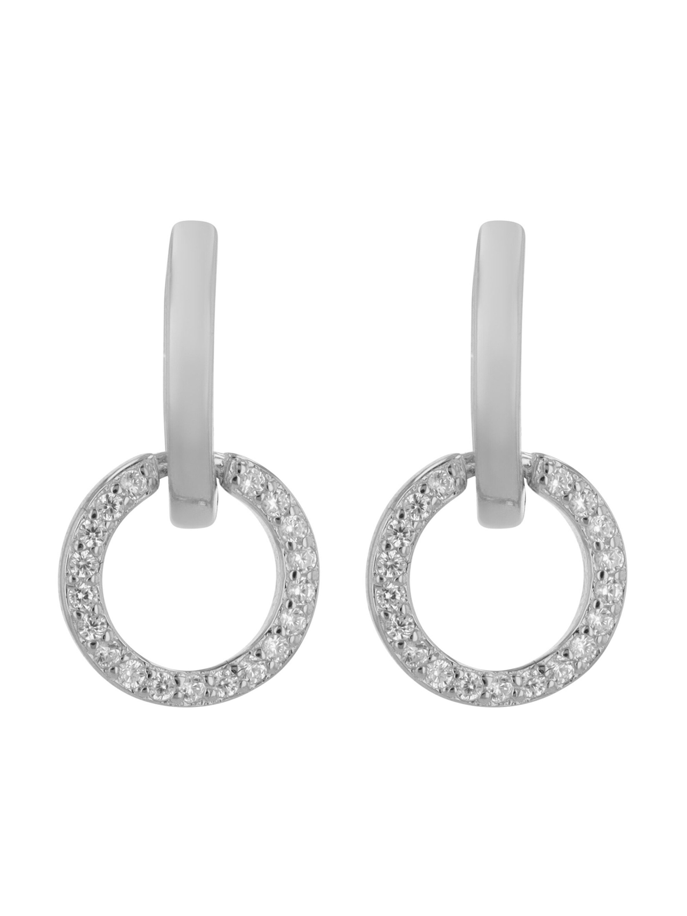 Akzent Earrings '"Holly" aus 925 Sterlingsilber, rhodiniert, langlebig' in Silver: front