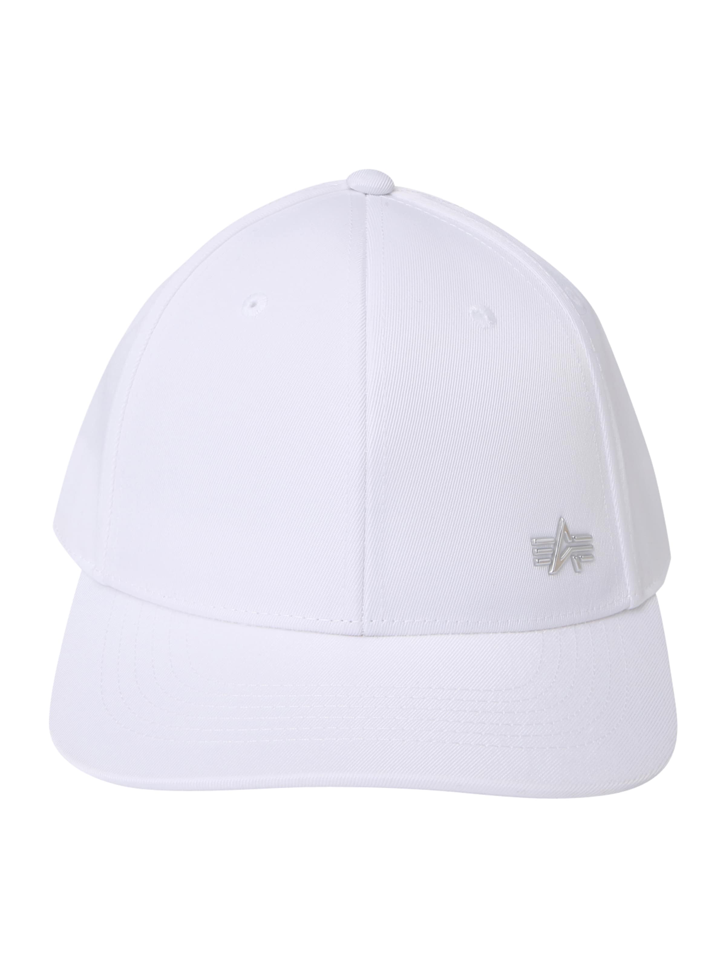 ALPHA INDUSTRIES Czapka z daszkiem w kolorze biały