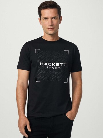 Hackett London T-Shirt in Schwarz: Vorderseite