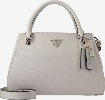 GUESS Дамска чанта 'NOELLE II LUXURY SATCHEL' в бяло: отпред