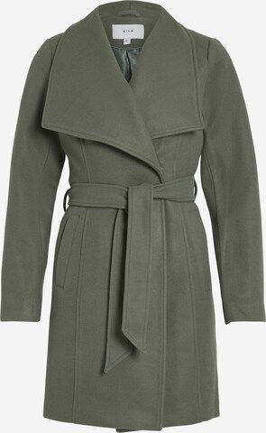 VILA Between-Seasons Coat in Green: front