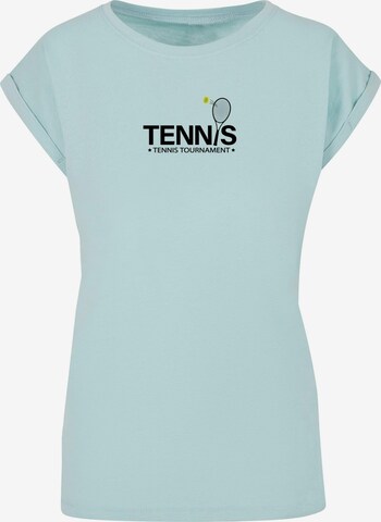 Merchcode T-Shirt 'Tennis Racket' in Blau: predná strana