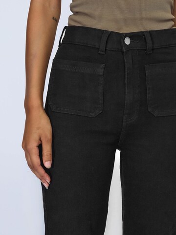 Dr. Denim Slimfit Jeans 'Drdenimmoxy High Straight Patch Pocke'‌ in Schwarz