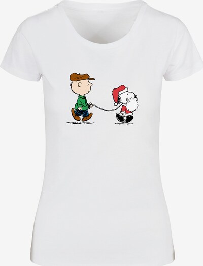 Merchcode Shirt 'Peanuts Snoopy On A Walk' in mischfarben / weiß, Produktansicht