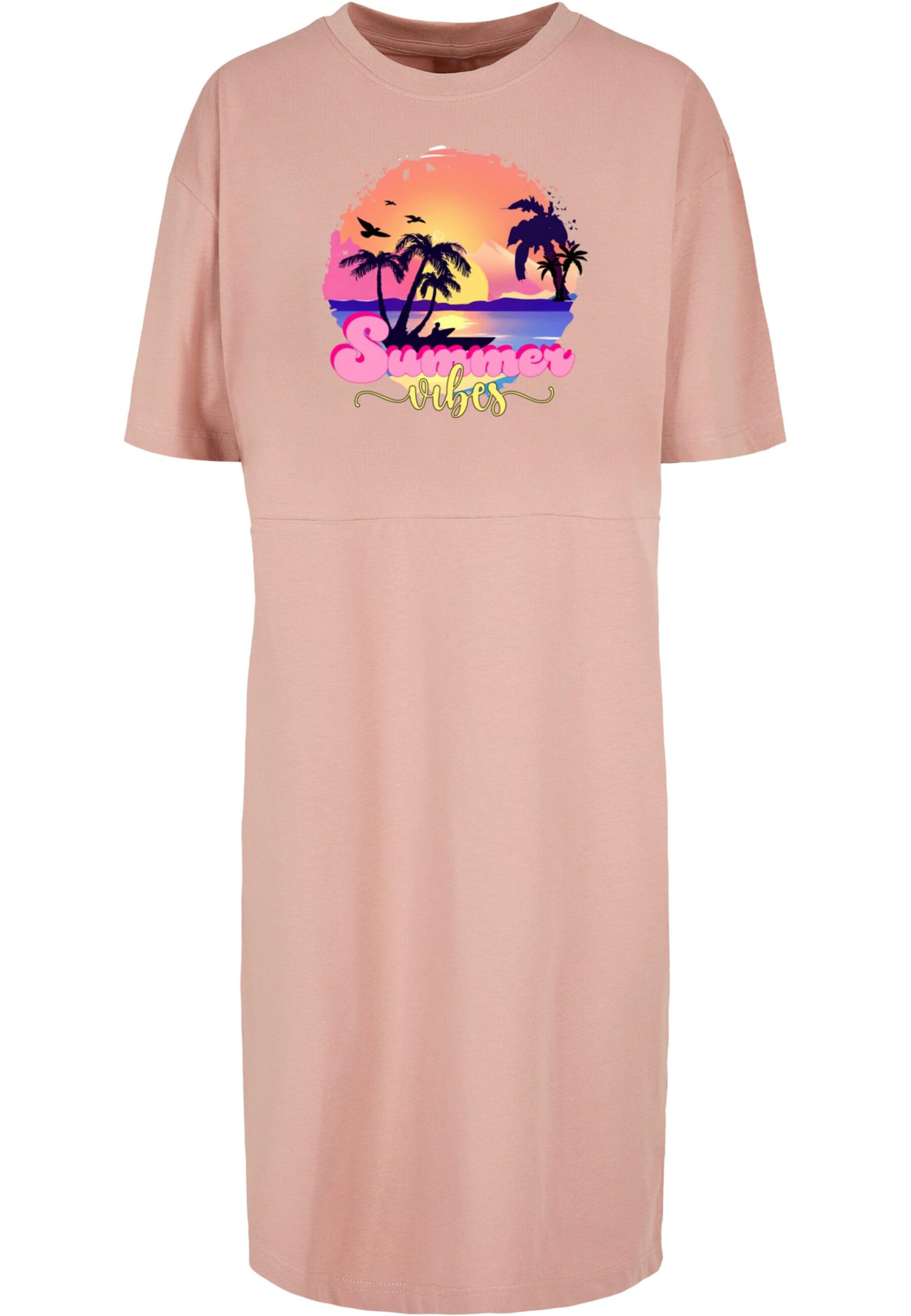Merchcode Kleid  'Summer Vibes Sunset' in Pink: Vorderseite