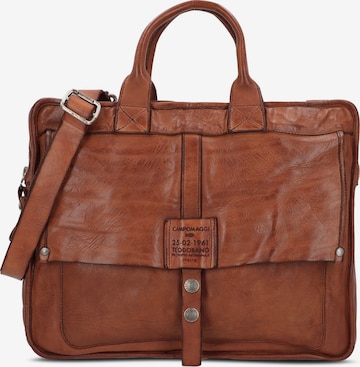 Campomaggi Document Bag in Brown: front