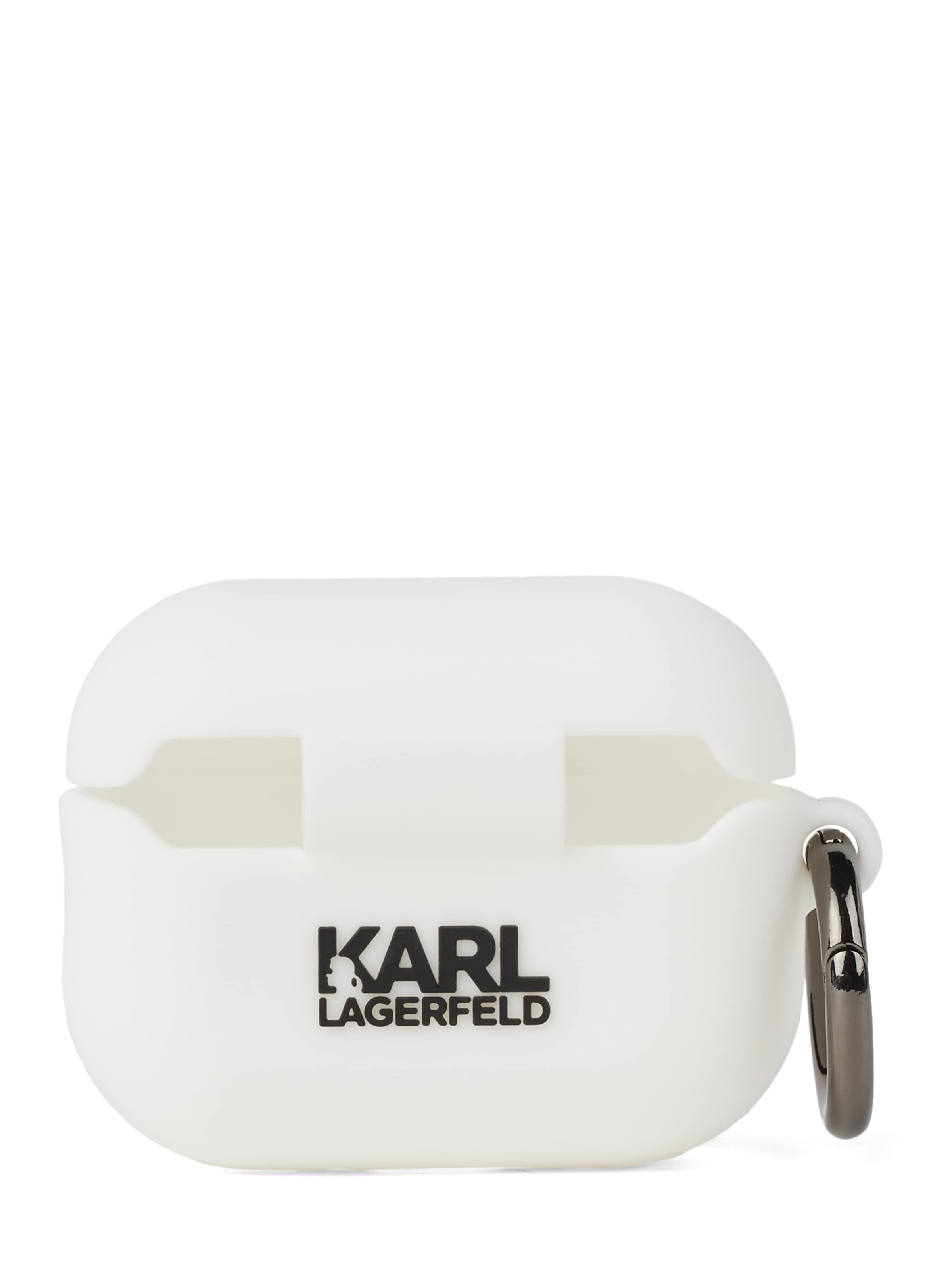 Karl Lagerfeld Älypuhelimen suojakotelo 'Silicone Choupette AirPods 3' värissä valkoinen