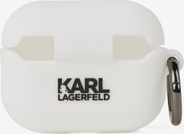 Karl Lagerfeld Калъф за смартфон 'Silicone Choupette AirPods 3' в бяло