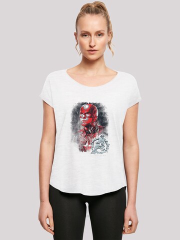 T-shirt 'Marvel Avengers Endgame Captain America' F4NT4STIC en blanc : devant