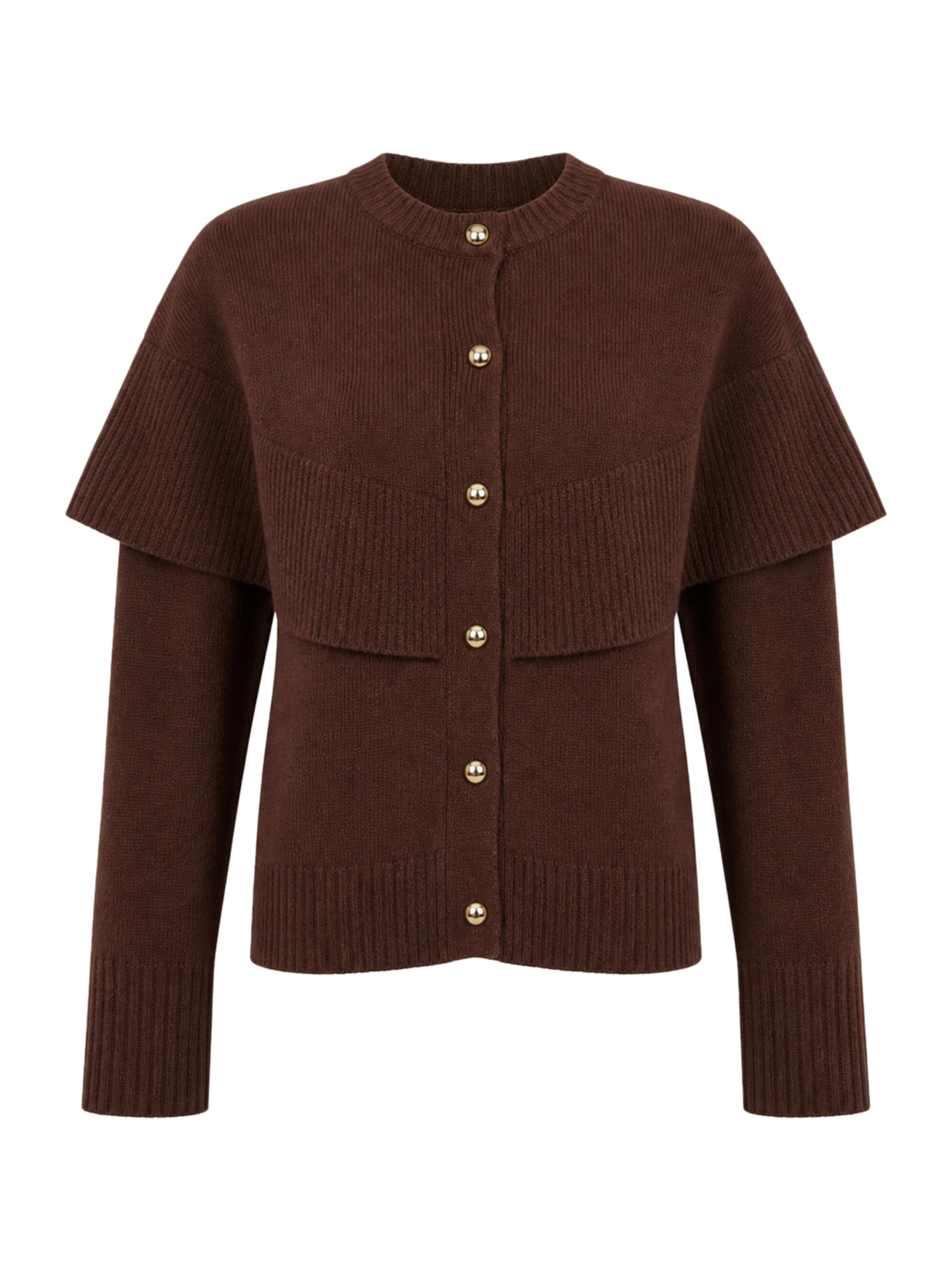 Cardigan BRAVE SOUL en marron : devant