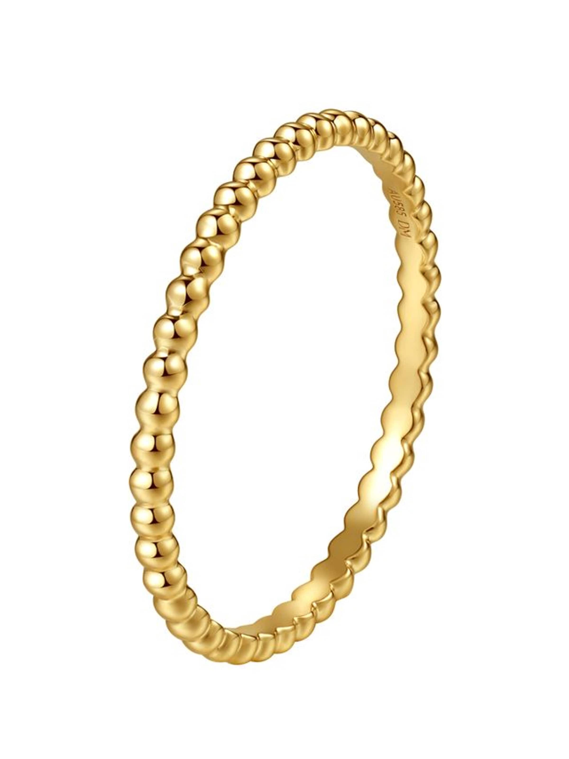 Dear Me Ring 'Bond Beaded' in Gold: front