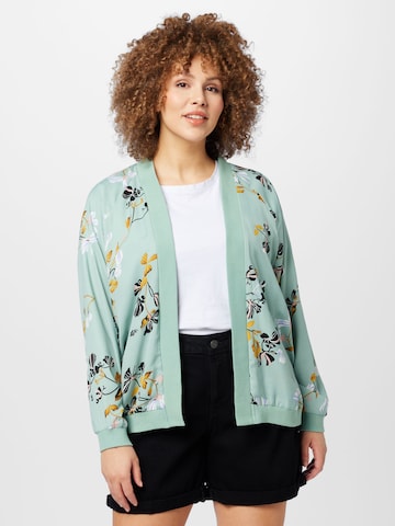 ABOUT YOU Curvy Between-Season Jacket 'Maja' in Green: front