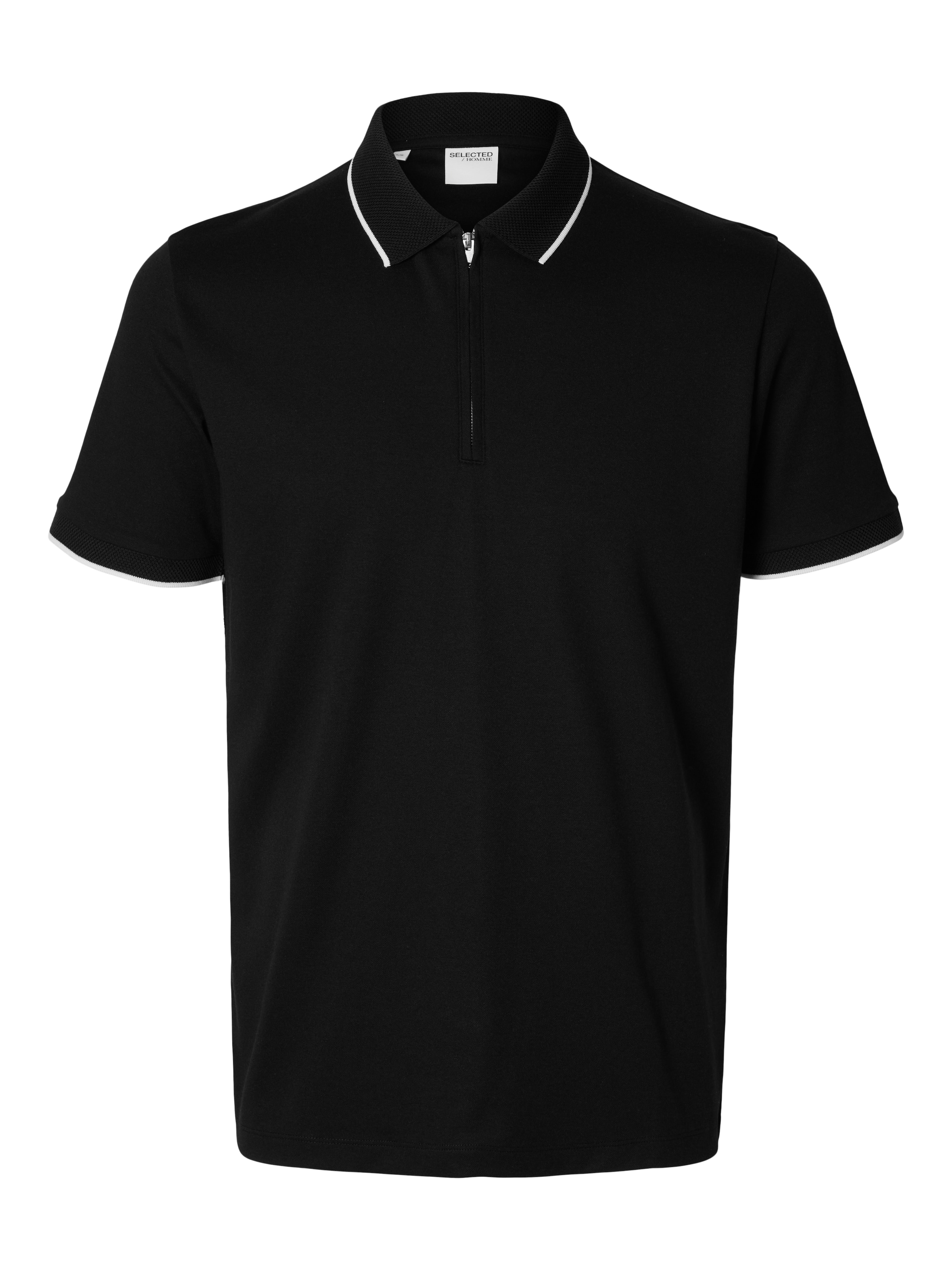 SELECTED Poloshirt 'SLHFave' in Schwarz: Vorderseite